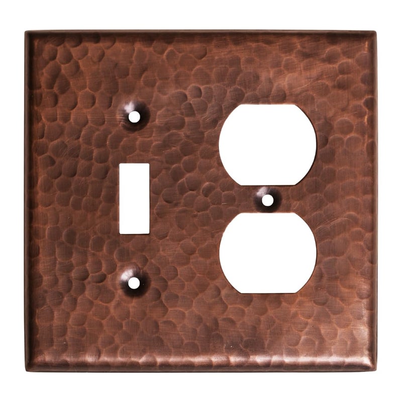 Monarch Abode Monarch Pure Copper Hammered Single Switch / Duplex Wall Plate / Switch Plate - Image 1